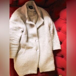 Mohair and Wool Blend grey coat